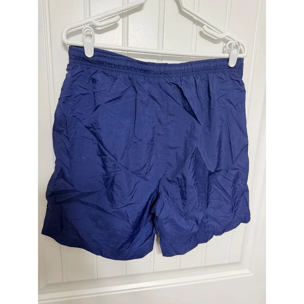 Adidas‎ Shorts Mens Medium Blue Nylon Mesh Lined Athletic Embroidered Logo 5763